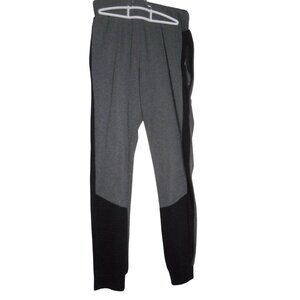 Grey Black Sweat Pants by Athletex Size L zip pockets